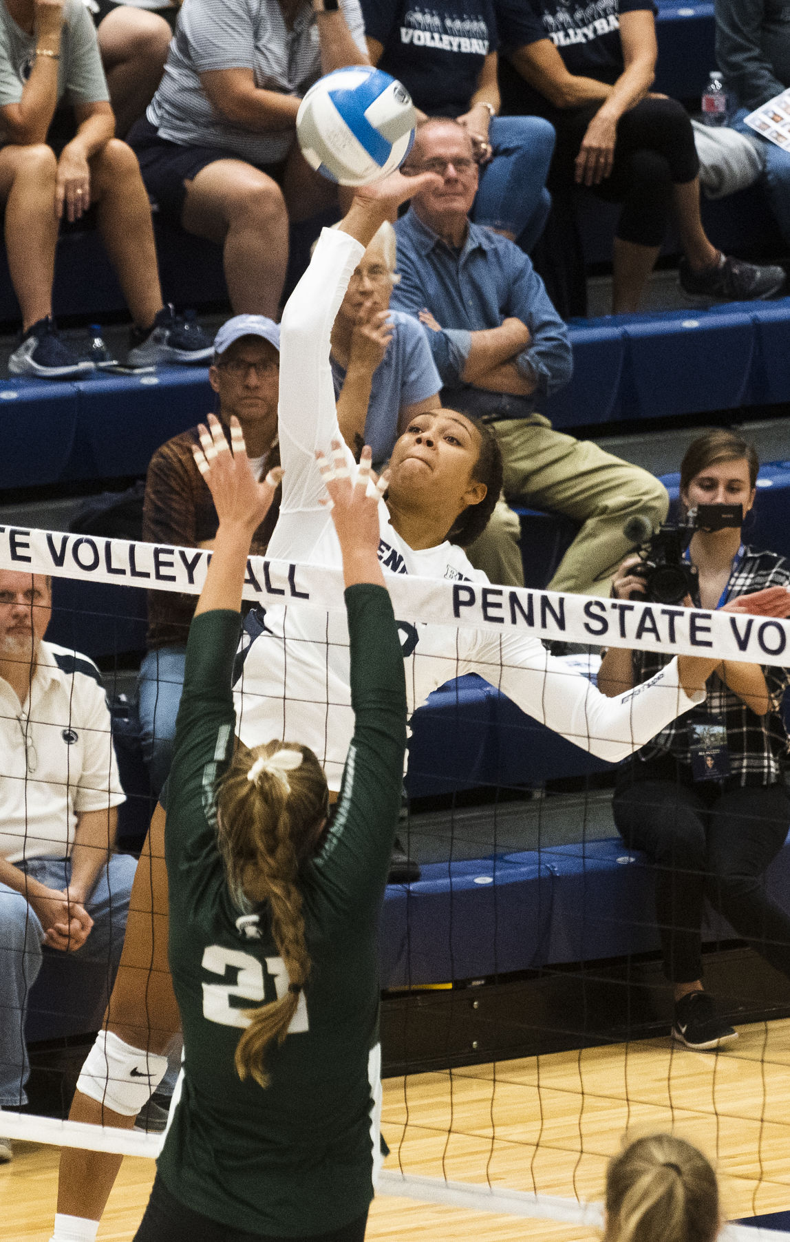Women's Volleyball vs. Michigan State, Gray (16) Spikes